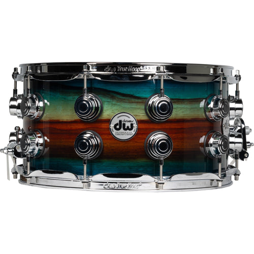 Drum Workshop SonicPly Collectors Series 7x14 Snare Drum - Natural to Quick Royal Blue Burst