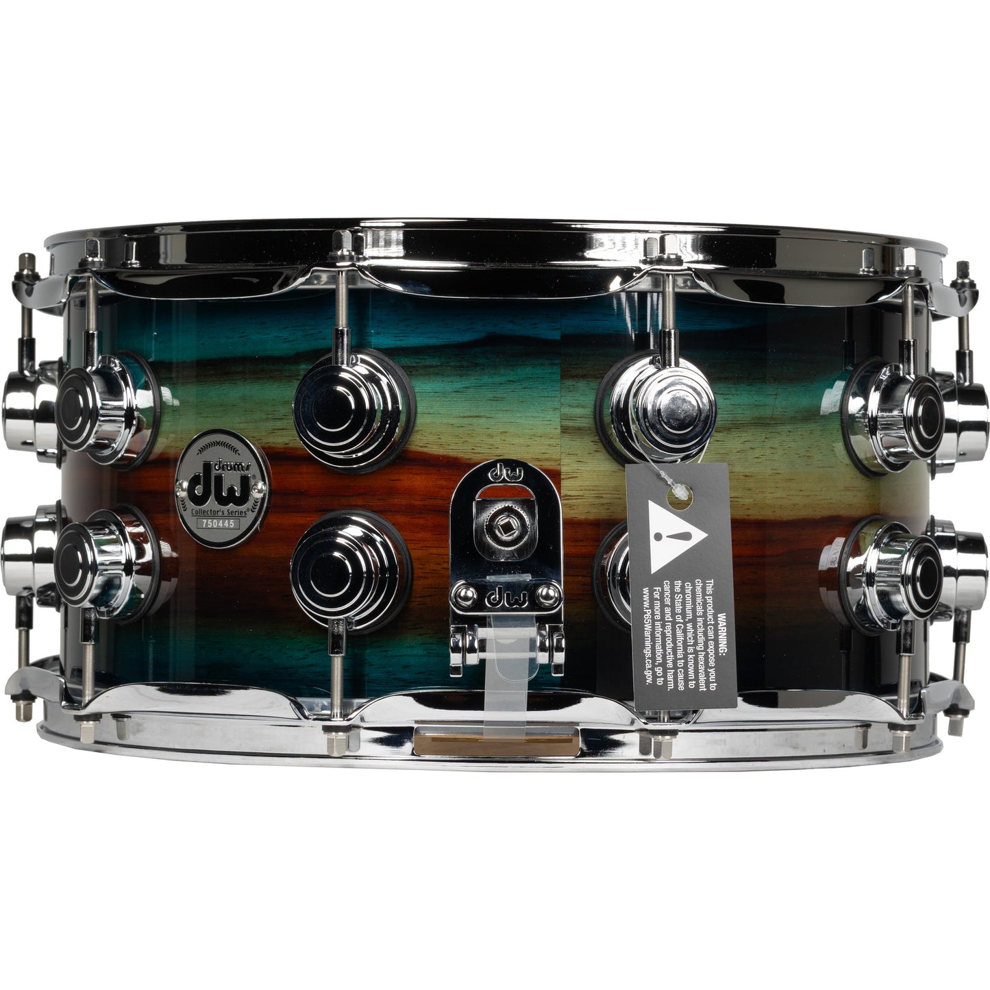 Drum Workshop SonicPly Collectors Series 7x14 Snare Drum - Natural to Quick Royal Blue Burst
