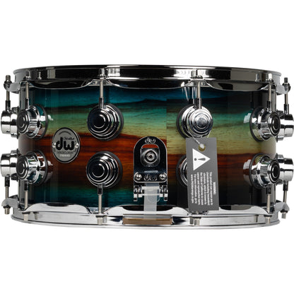 Drum Workshop SonicPly Collectors Series 7x14 Snare Drum - Natural to Quick Royal Blue Burst