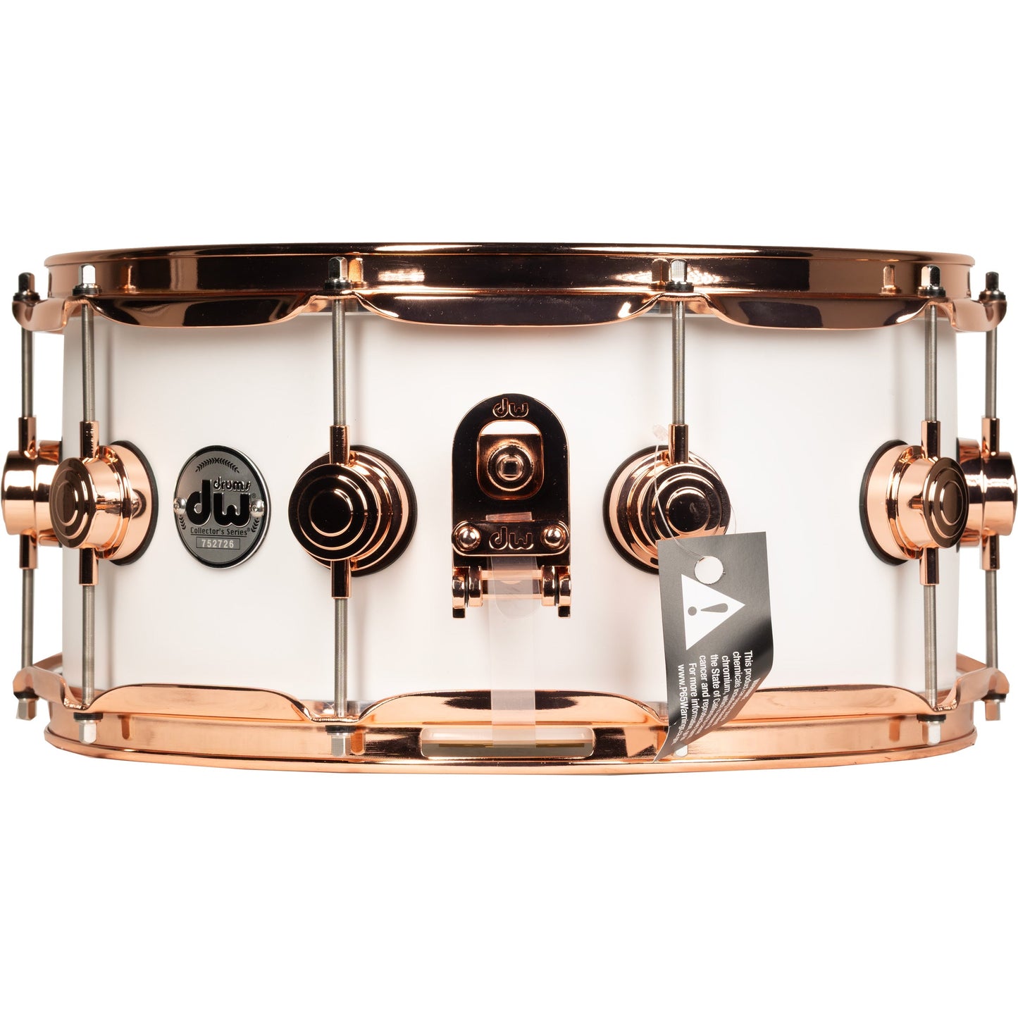 Drum Workshop Collectors Series 6.5x14 Snare Drum - Satin White Hard Satin