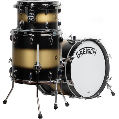 Gretsch Broadkaster 3-Piece Shell Kit - Satin Gold to Black Duco