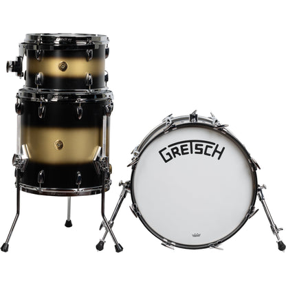 Gretsch Broadkaster 3-Piece Shell Kit - Satin Gold to Black Duco