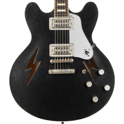 Rock n' Roll Relics Lightning Semi-Hollow Guitar - Black
