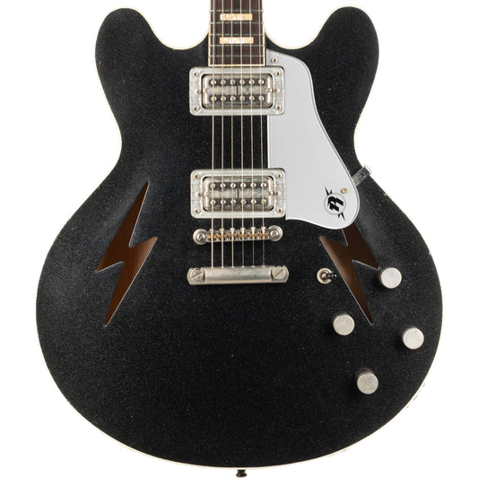 Rock n' Roll Relics Lightning Semi-Hollow Guitar - Black