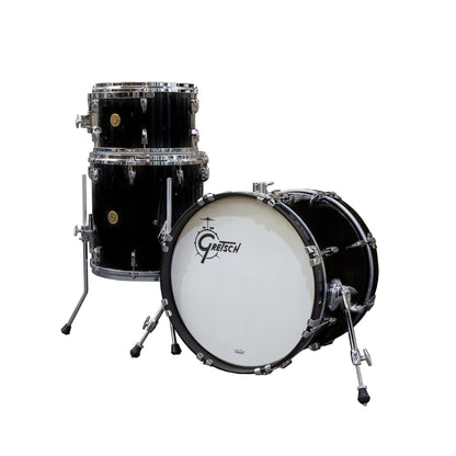 Gretsch USA Custom 3-Piece Shell Kit - Solid Black Nitron