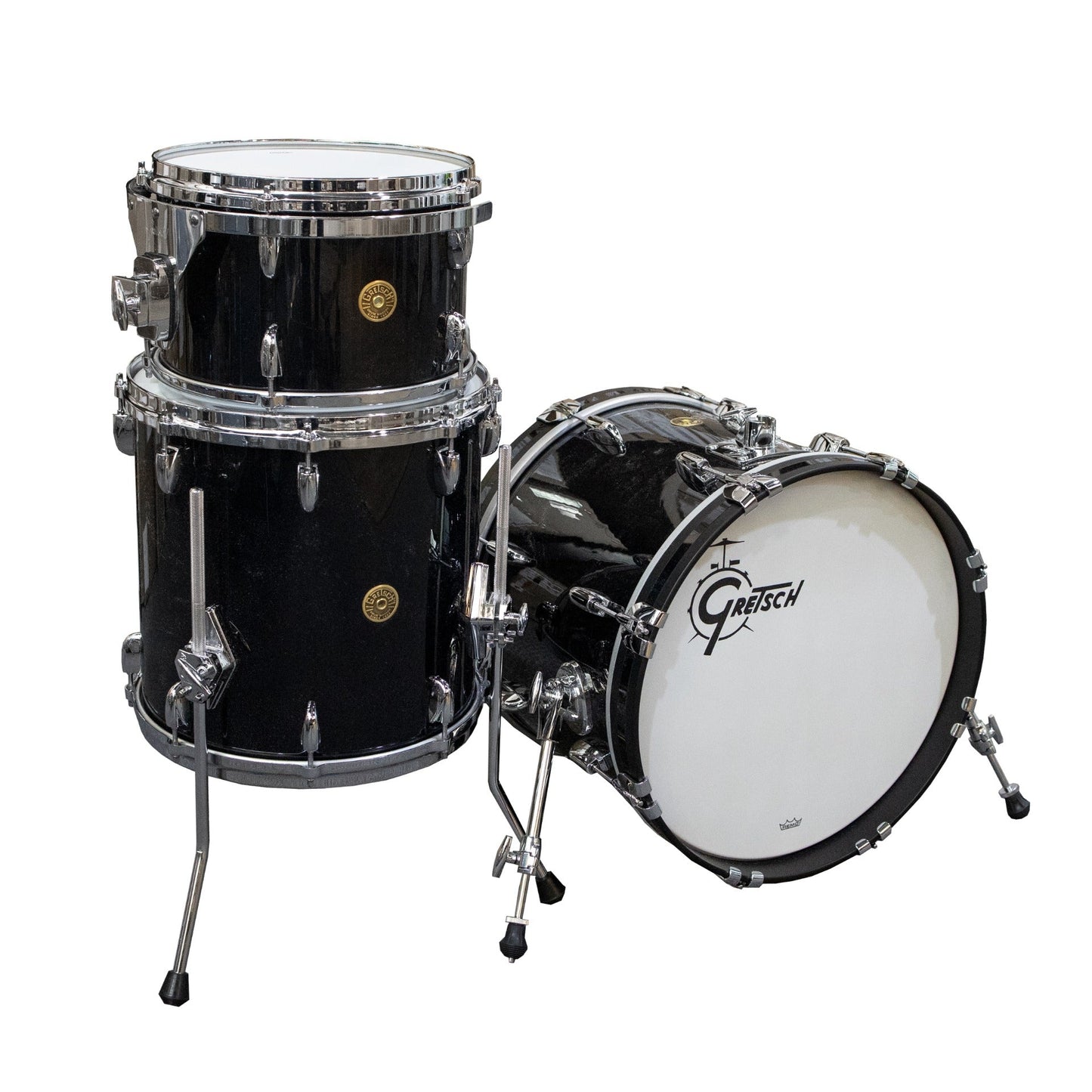 Gretsch USA Custom 3-Piece Shell Kit - Solid Black Nitron