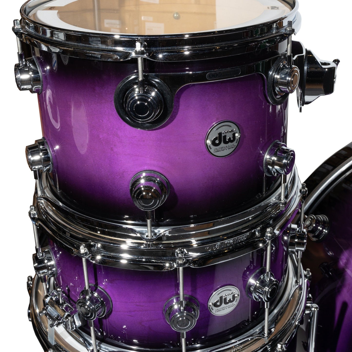 Drum Workshop Collectors Series 4-Piece Shell Kit - Ultra Violet Duco to Black