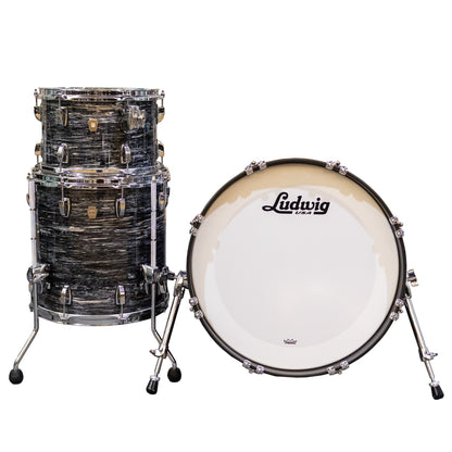 Ludwig Classic Maple 3-Piece Downbeat Shell Kit - Vintage Black Oyster