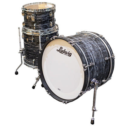 Ludwig Classic Maple 3-Piece Downbeat Shell Kit - Vintage Black Oyster