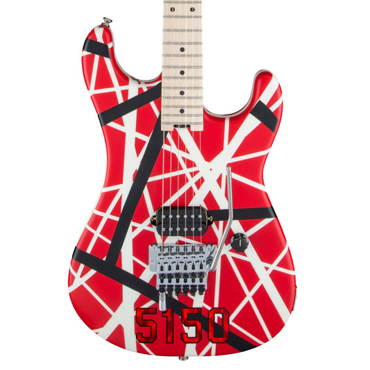EVH Striped Series 5150® Electric Guitar - Red, Black and White Stripes