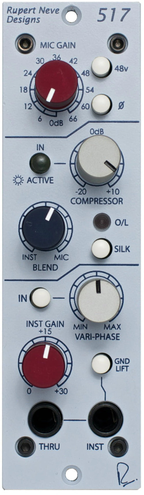 Rupert Neve Designs 517 Mic Preamp/DI/Compressor 500-Series