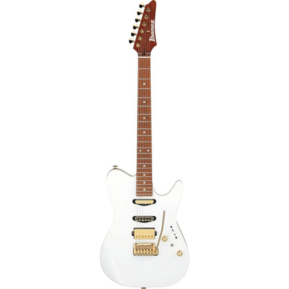 Ibanez LB1WH Lari Basilio Signature Electric Guitar, White w/ Hardshell Case