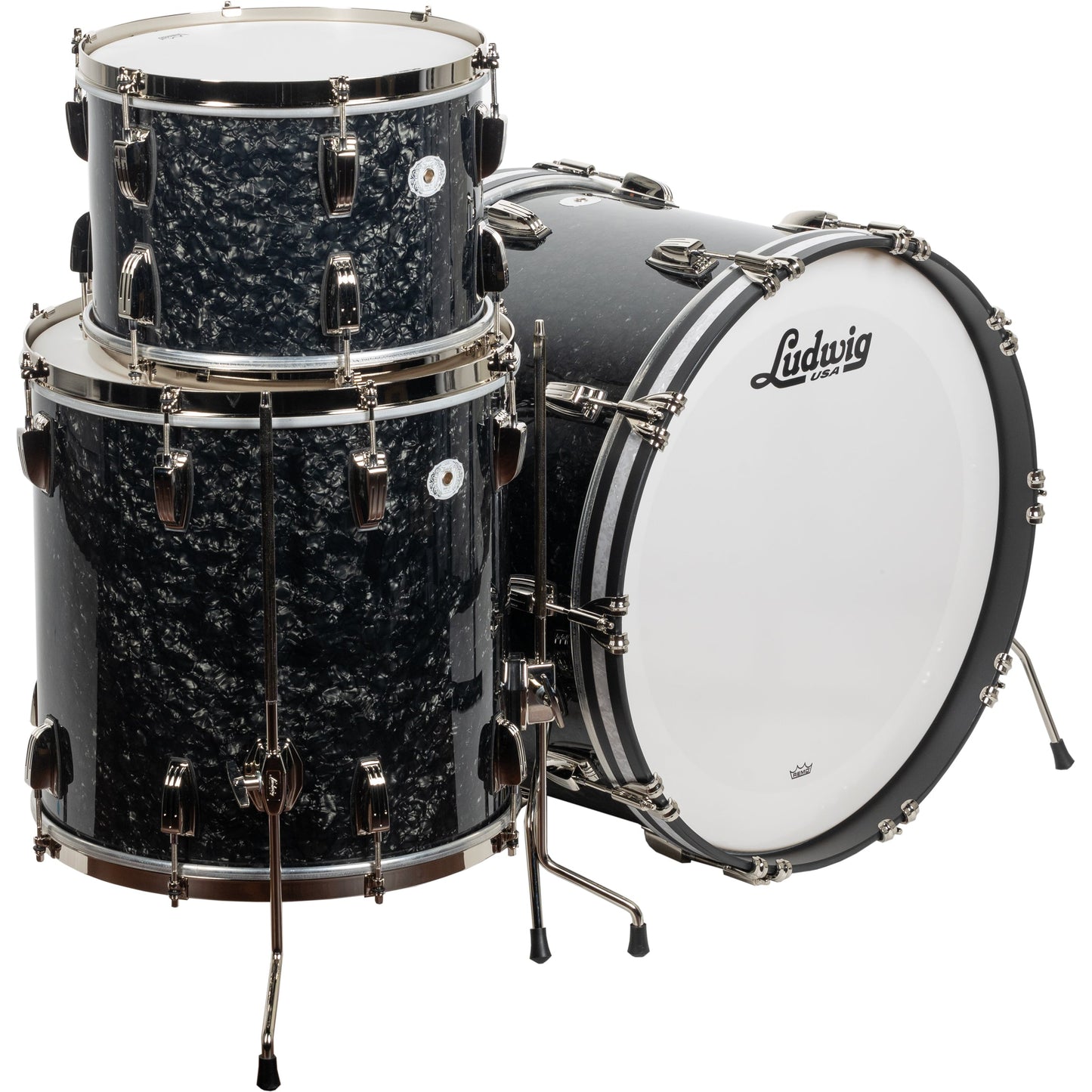 Ludwig Classic Maple Limited Edition 3-Piece Shell Kit - Ebony Pearl