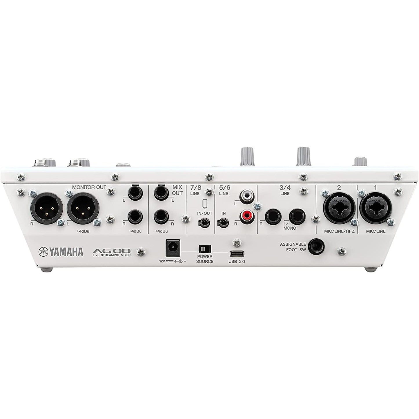 Yamaha AG08 All-In-One Live Streaming Mixer - White