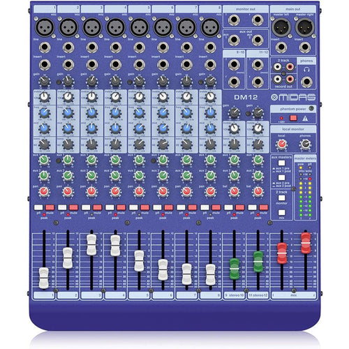 Midas DM12 12 Input Analogue Live and Studio Mixer