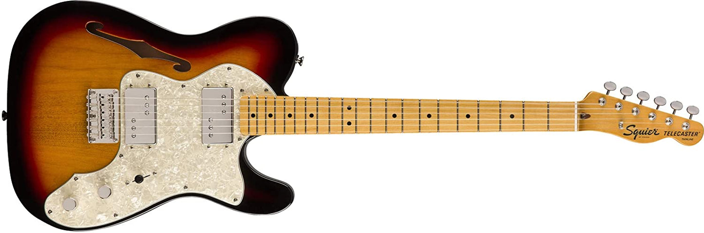 Squier by Fender Classic Vibe 70's Telecaster Thinline - Maple - 3-Tone Sunburst