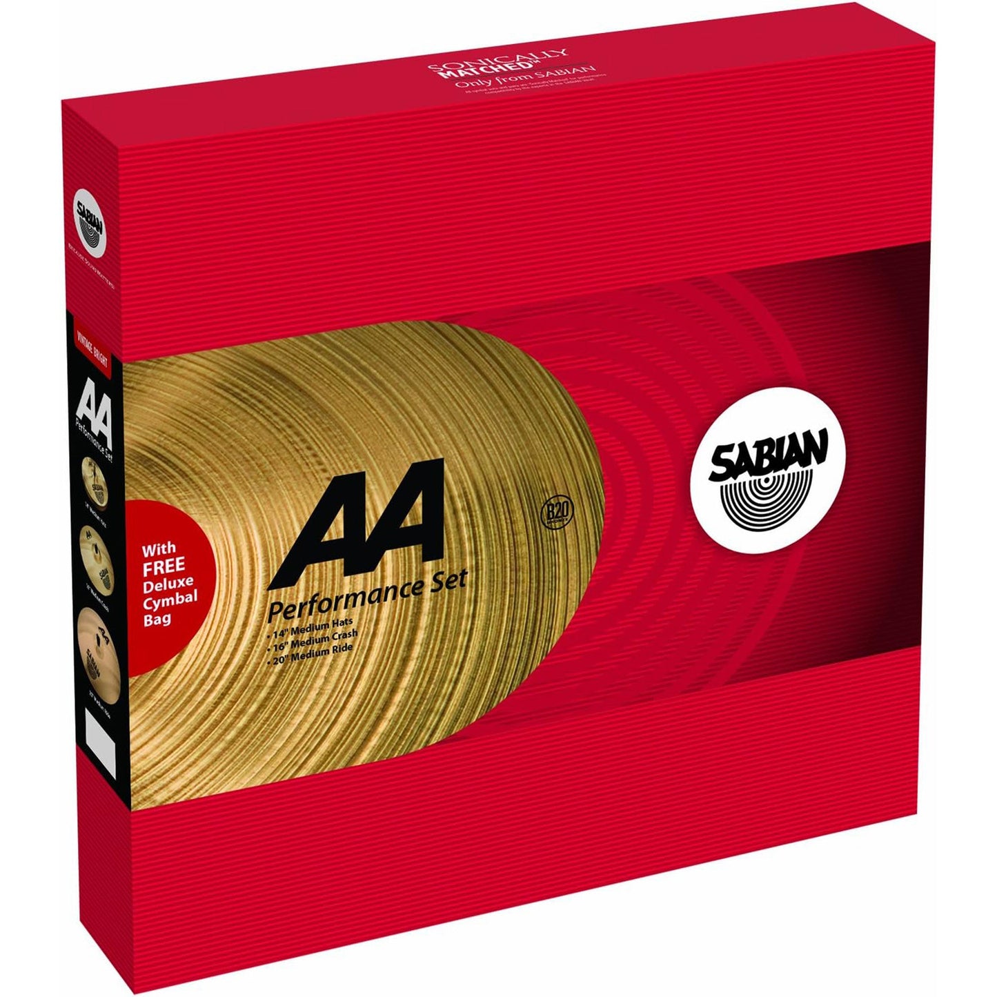 Sabian 25005 Cymbal Variety Package, Brass