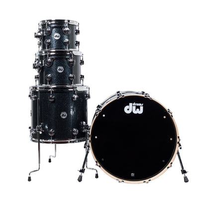 Drum Workshop Collectors Series 333 Shell Kit - Gun Metal Sparkle Glass