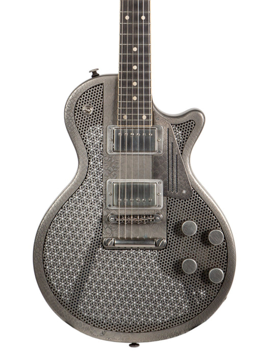 Trussart Steel Deville Electric Guitar in Antique Silver Snakeskin with Case