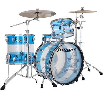 Ludwig 50th Anniversary Limited Edition Fab Shell Kit - Blue Green Clear Finish