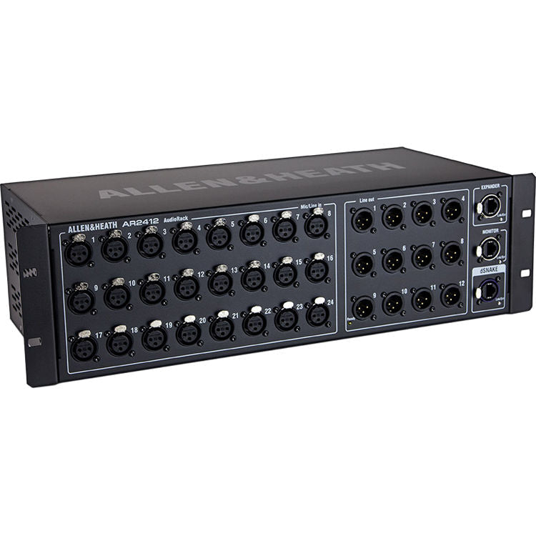 Allen & Heath AR2412 Remote Audio Rack For GLD Digital Mixing System, Black