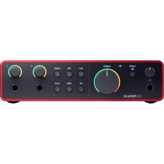 Focusrite Scarlett 2i2 4th Gen, 2-in, 2-out USB Audio Interface