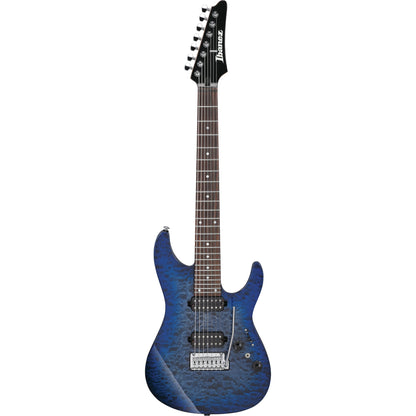 Ibanez AZ427P2QMTUB AZ Premium 7-String Electric Guitar, Twilight Blue Burst