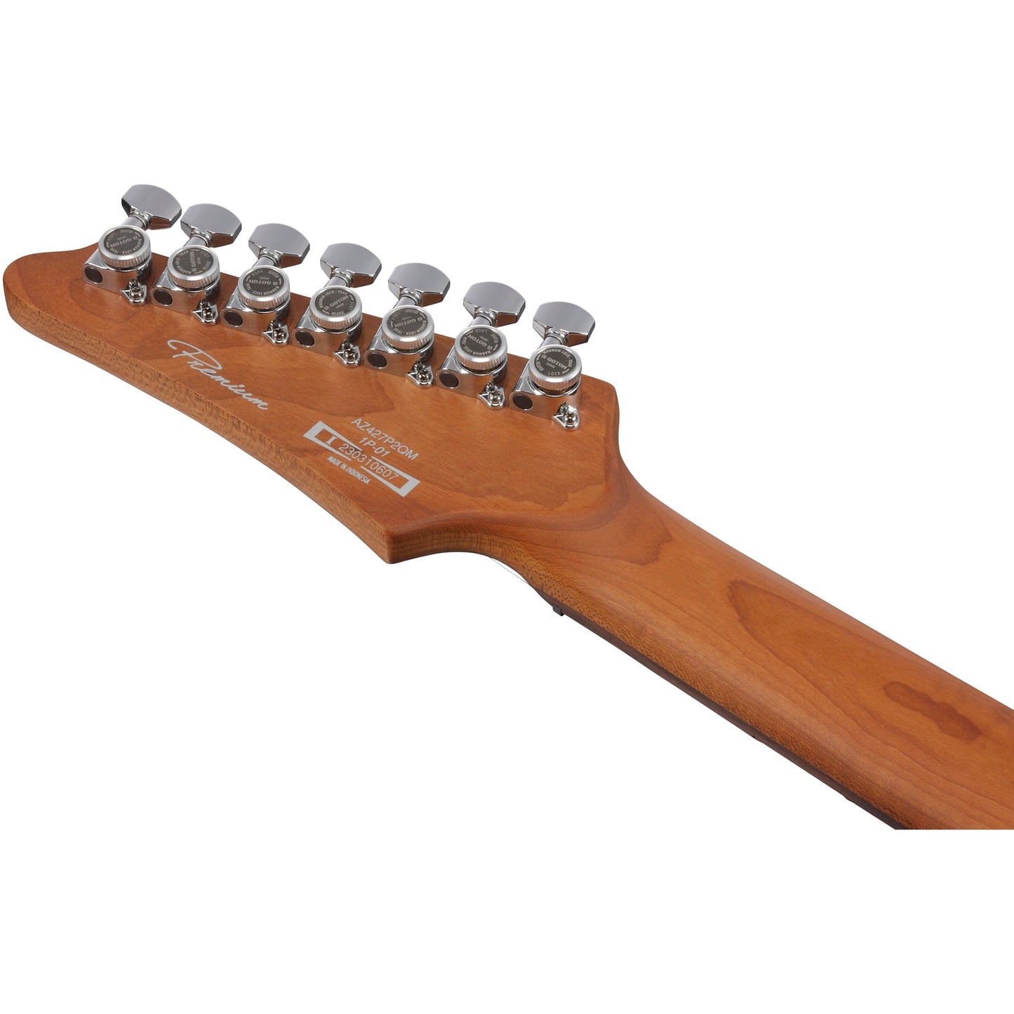 Ibanez AZ427P2QMTUB AZ Premium 7-String Electric Guitar, Twilight Blue Burst