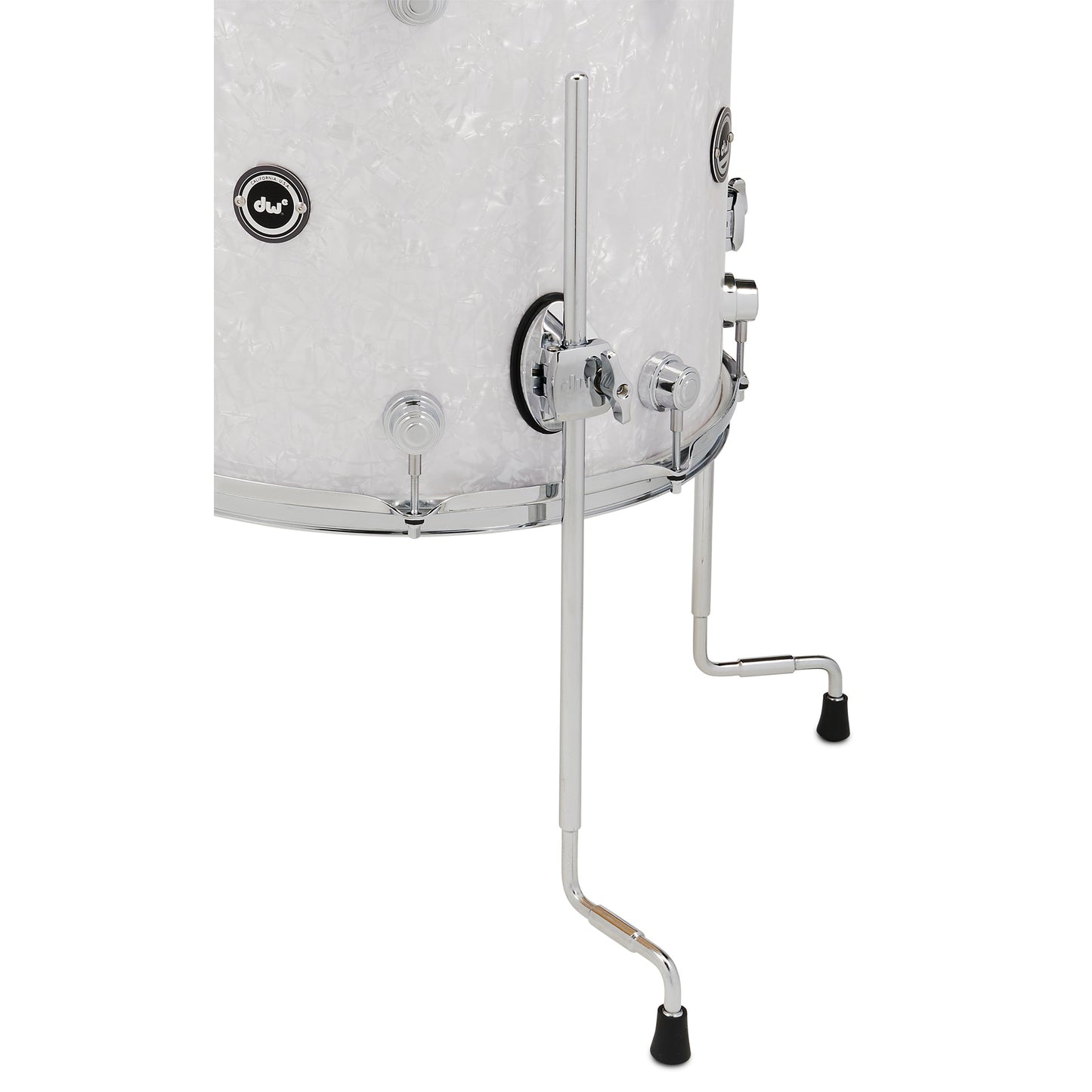 Drum Workshop DWe 5-Piece Drum Kit Bundle - White Marine Pearl Finish Ply