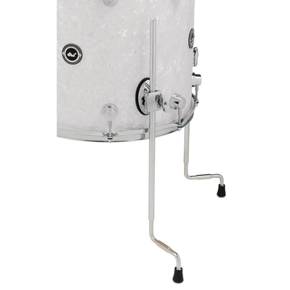 Drum Workshop DWe 5-Piece Drum Kit Bundle - White Marine Pearl Finish Ply