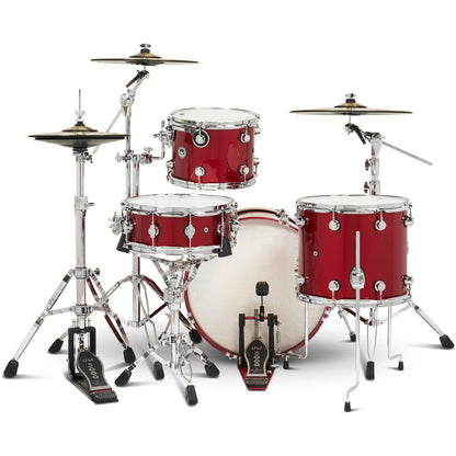 Drum Workshop DWe 4-Piece Drum Kit Bundle - Black Cherry Metallic Lacquer