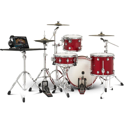Drum Workshop DWe 4-Piece Drum Kit Bundle - Black Cherry Metallic Lacquer