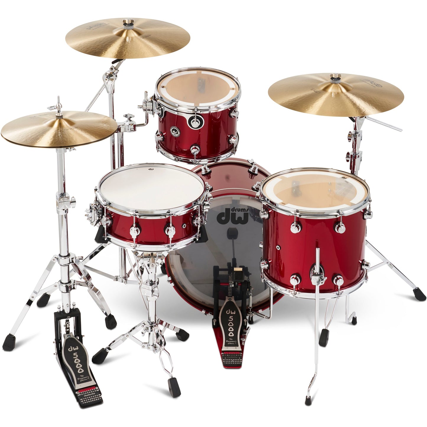 Drum Workshop DWe 4-Piece Drum Kit Bundle - Black Cherry Metallic Lacquer