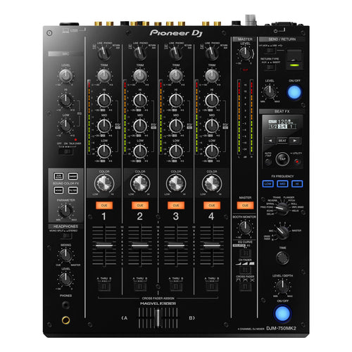 Pioneer DJ DJM-750MK2 4-Channel Professional DJ Club Mixer with USB Soundcard