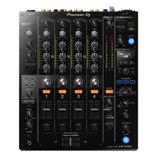 Pioneer DJ DJM-750MK2 4-Channel Professional DJ Club Mixer with USB Soundcard