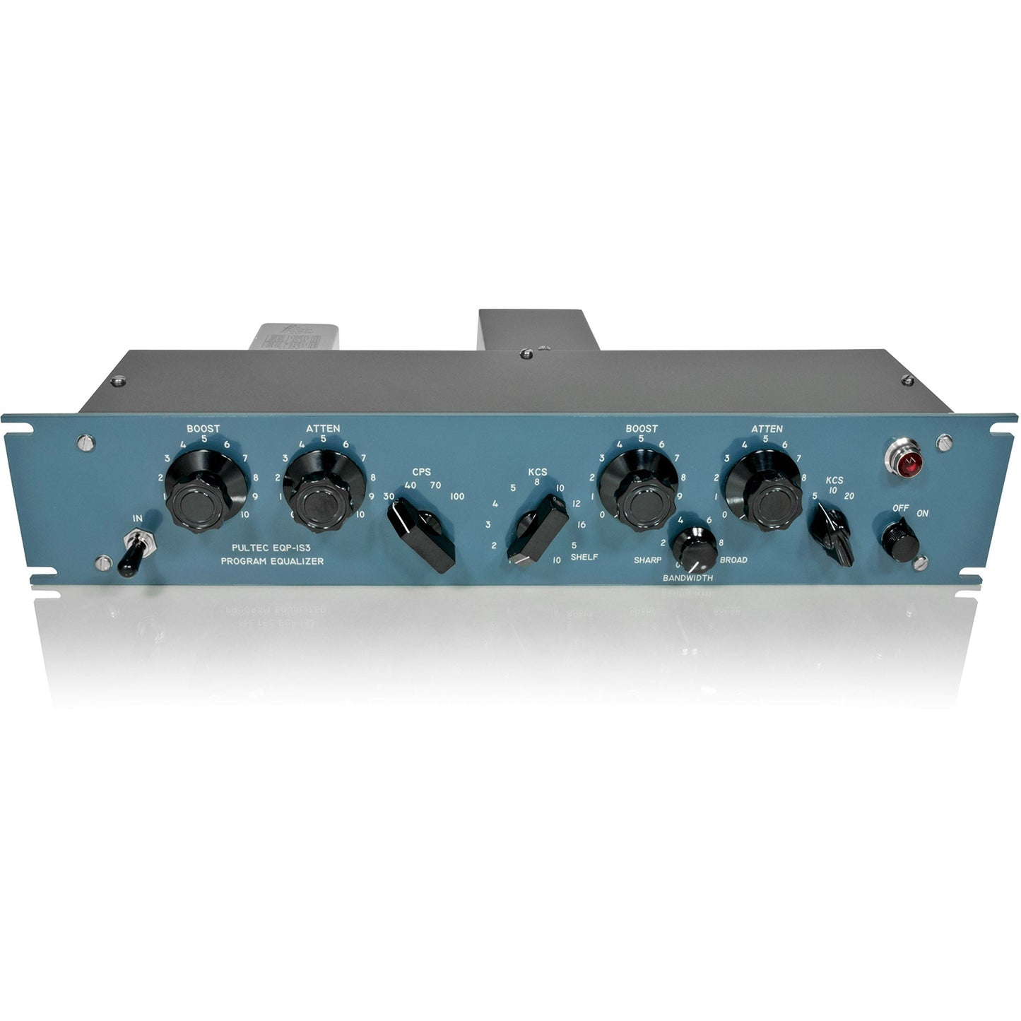 Pultec EQP-1S3-SS Solid State Equalizer 2U with API Gain Stage, Blue Faceplate