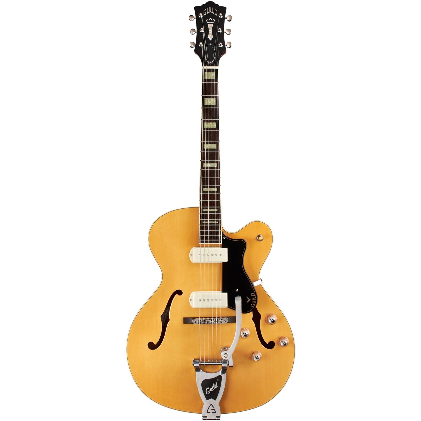Guild X-175B Manhattan Archtop Semi Hollow Newark St. Electric Guitar, Blonde w/ case