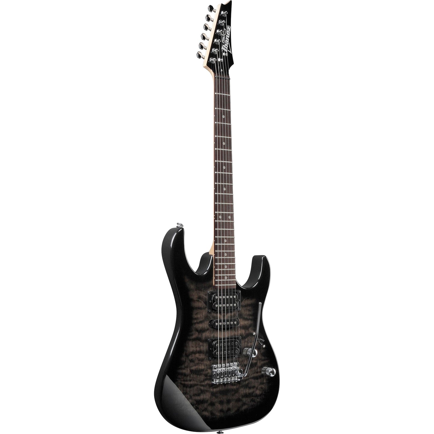 Ibanez GRG7221QATKS RG Gio 7-String Electric Guitar, Transparent Black Sunburst