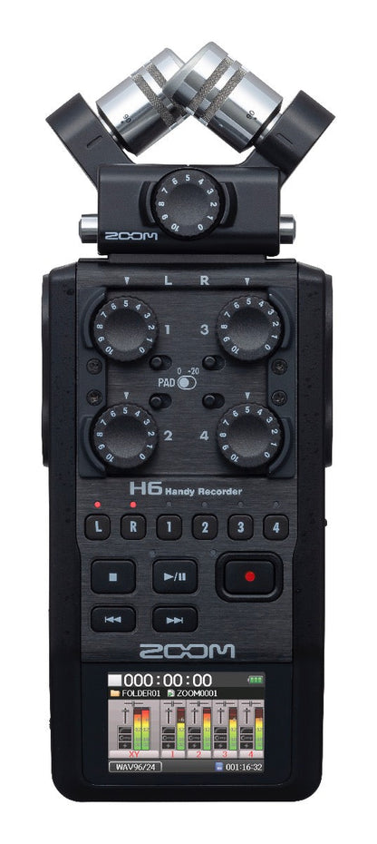 Zoom H6 All Black Handheld Recorder