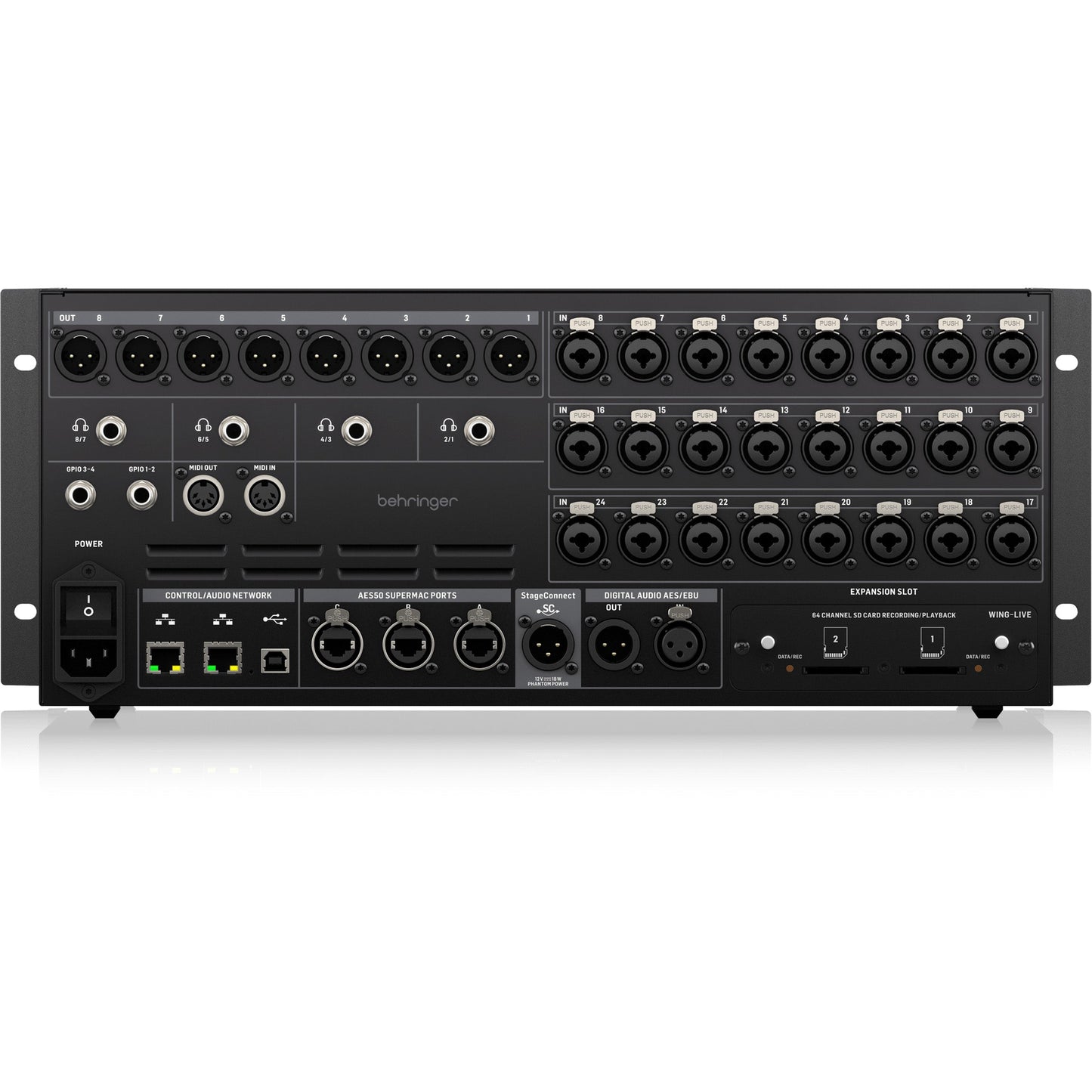 Behringer Wing Rack 48-Channel 28 Bus Full Stereo Digital Mixing Engine