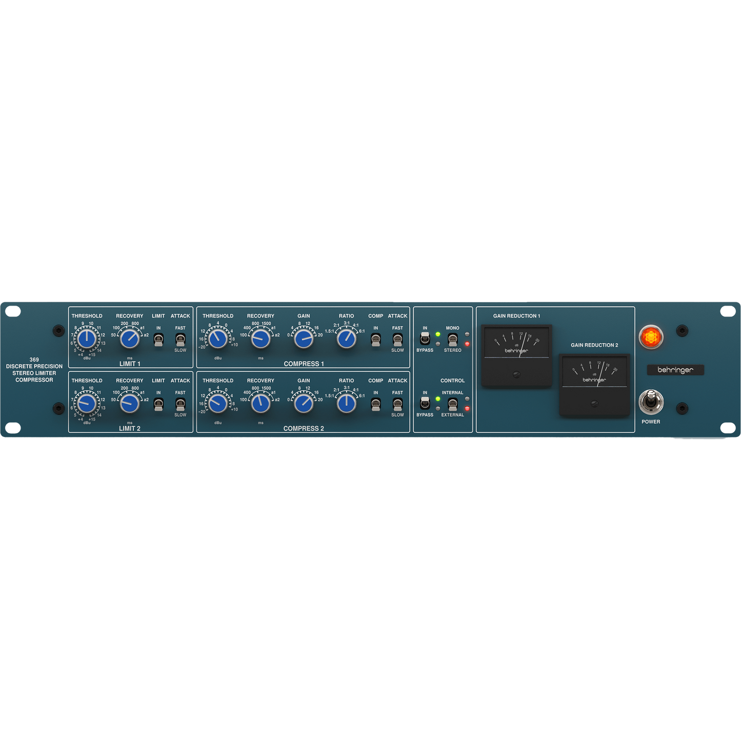 Behringer 369 Classic 2-Channel Precision Stereo Compressor and Limiter