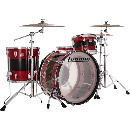 Ludwig 50th Anniversary Limited Edition Fab Shell Kit - Blue Green Clear Finish