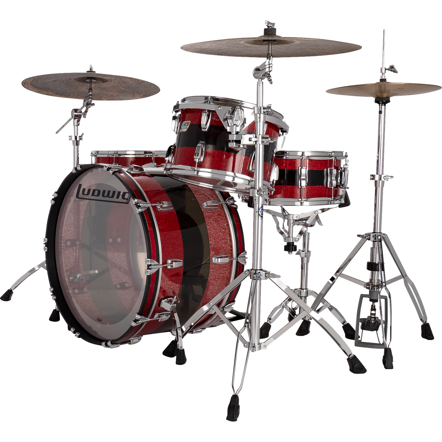 Ludwig 50th Anniversary Limited Edition Fab Shell Kit - Blue Green Clear Finish