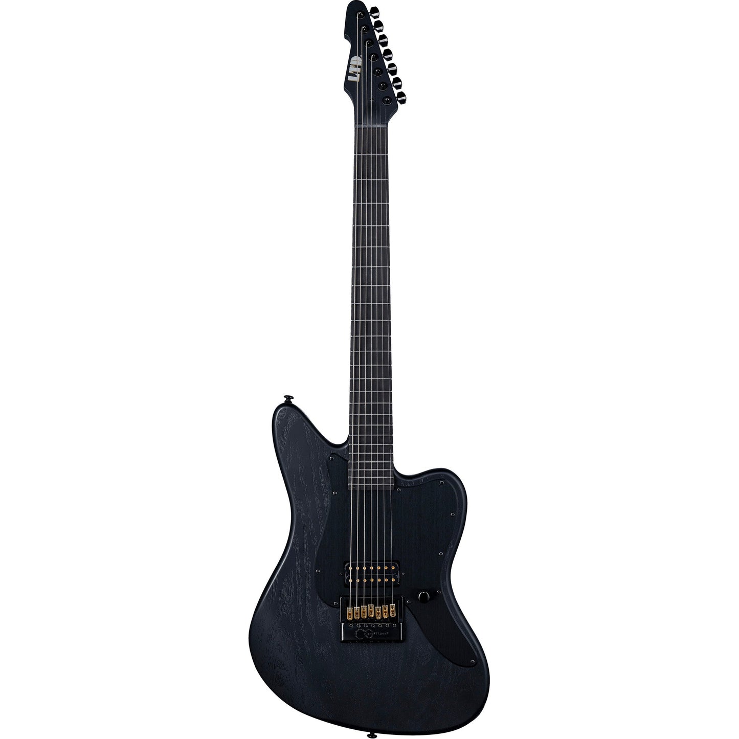 ESP LTD AW-XJ7 Baritone Evertune 7-String Electric Guitar - Black Open Grain