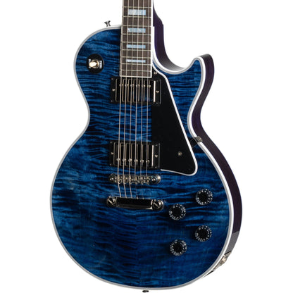 Gibson Les Paul Custom Figured Electric Guitar - Translucent Blue