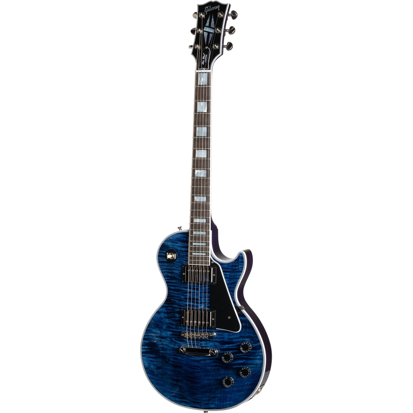 Gibson Les Paul Custom Figured Electric Guitar - Translucent Blue