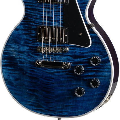 Gibson Les Paul Custom Figured Electric Guitar - Translucent Blue