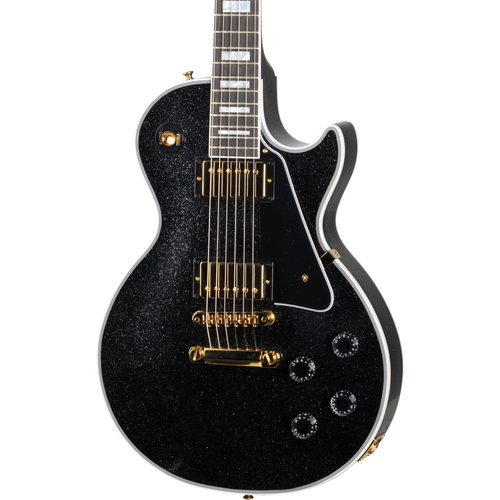 Gibson Les Paul Custom Electric Guitar - Black Sparkle Gloss