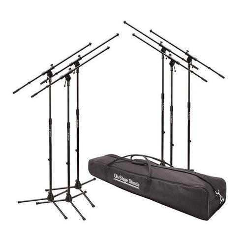 On-Stage MSP7706 6 Euroboom Mic Stands Value Bundle w/Bag