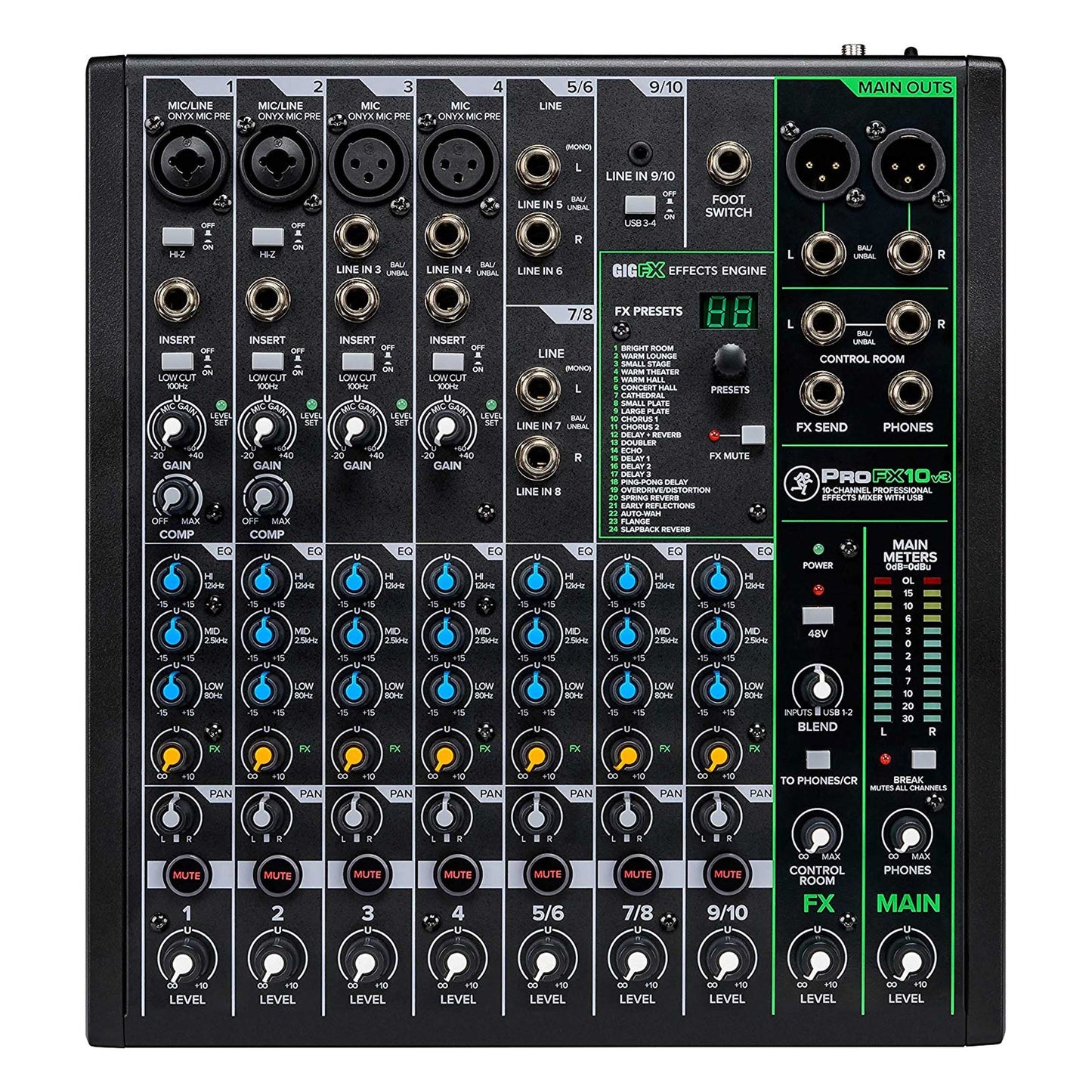 Mackie ProFX10v3 10-channel Mixer with Effects